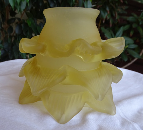 Tulipe ambre pate verre - ambre,