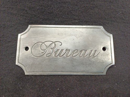 Plaque vintage bureau - plaque, acier
