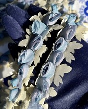 Antique haberdashery, OLD BRAID GARLAND OF FLOWERS CHIFFON VINTAGE (1 meter)