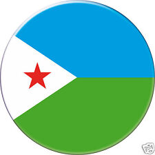 5 x sticker 5cm auto moto velo valise pc portable drapeau Rond Djibouti