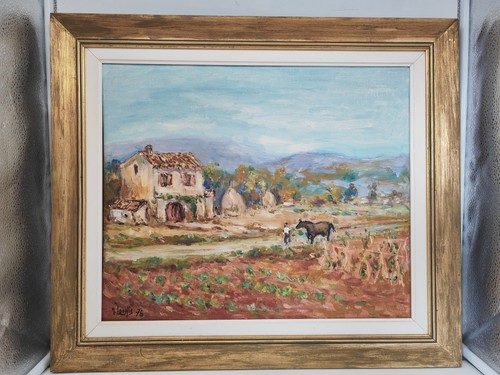 Tableau ancien huile - , toile