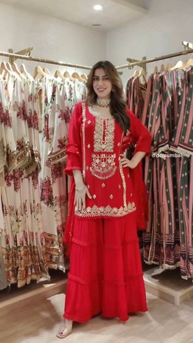 Punjabi sharara rouge kurti - punjabi,