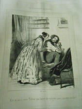 Cartoon 1840 - Les Etudians de Paris Your Tutor Leaves Pillow Pin