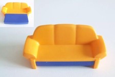 Playmobil modern house - orange & blue sofa bed living room 3966