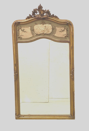 Miroir bois stuc doré - bois,