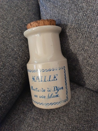 Pot moutarde maille - moutarde, vintage
