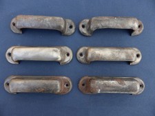 6 poignées coquille fer