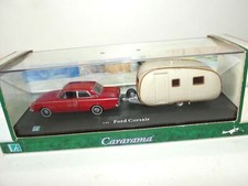 FORD CORSAIR AVEC SA CARAVANE CARARAMA 1:43 boite vitrine