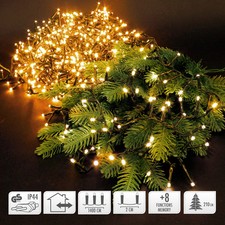Guirlande lumineuse de Noël à 700 LED en cluster blanc chaud intérieur/extérieur