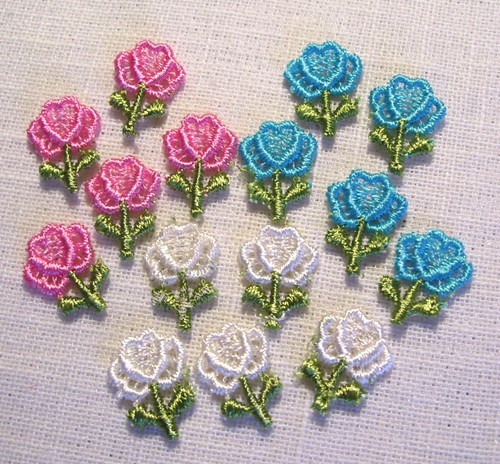 Lot appliques fleur - 5,