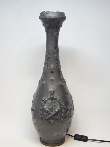 Antique french pewter large - antique,