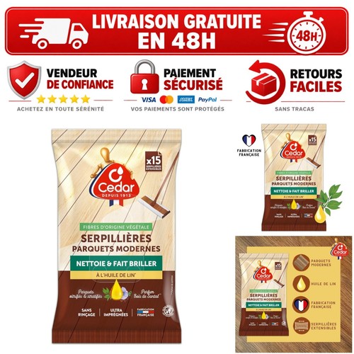 Cedar lingettes parquet - lingettes,