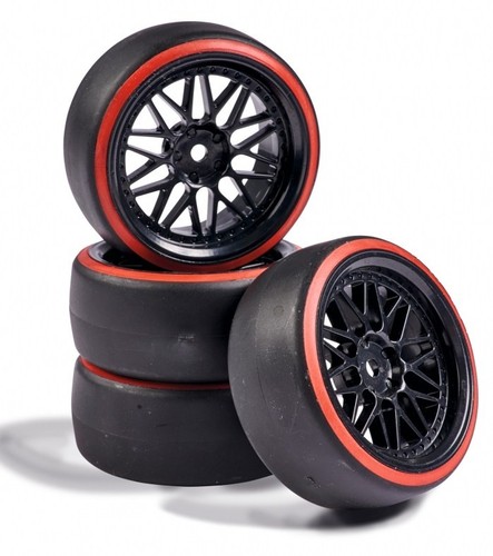 Roues drift noir rouge - roues,