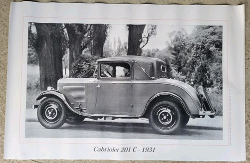 Affiche peugeot 201 - peugeot,