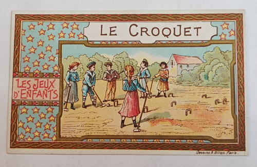 Ancienne chromo image jeux - ancienne,