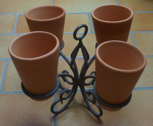 Porte plantes fer - fer, forgé