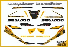 SEADOO RXT RXTX 300 2021 Yellow Model Graphics Decals Stickers Full SET Jet Ski 