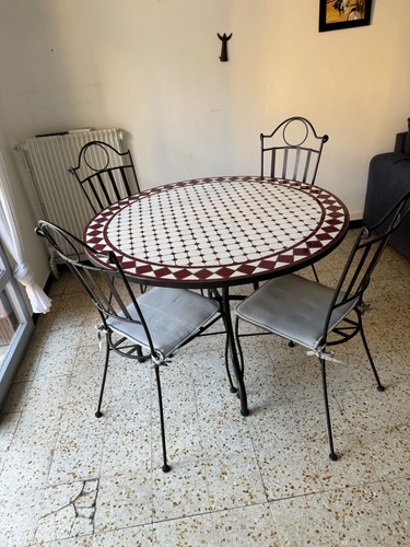 Table jardin 4 chaises - jardin,