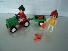 PLAYMOBIL vintage city life tracteur remorque jouets enfants set 3594 de 1984
