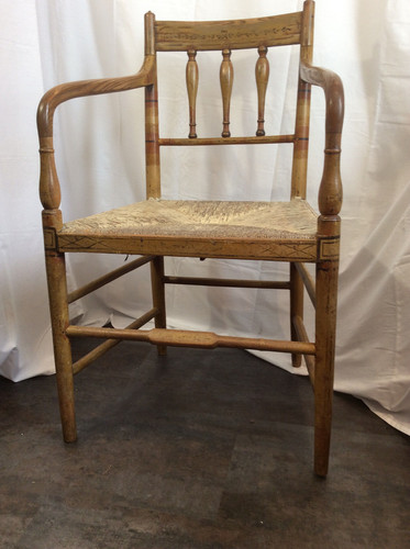 Fauteuil régence peint - fauteuil, régence,