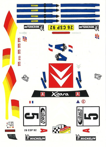 Décal citroën xsara - 1/24,