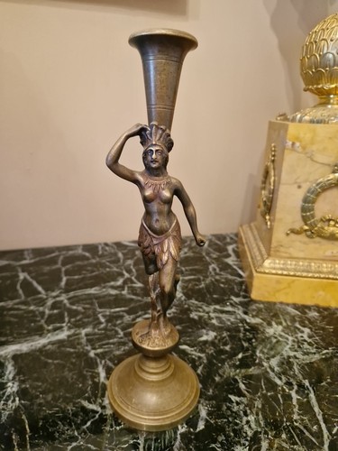 Bougeoir ancien bronze fut - en, bronze,