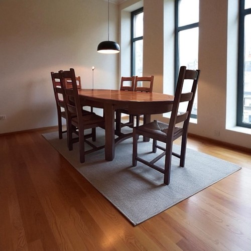Table chêne chaises - chêne, 8