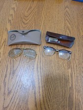 Vintage 60's Ray Ban gold Outdoorsman Aviator glasses & Shuron 12k Gf Rimmed 