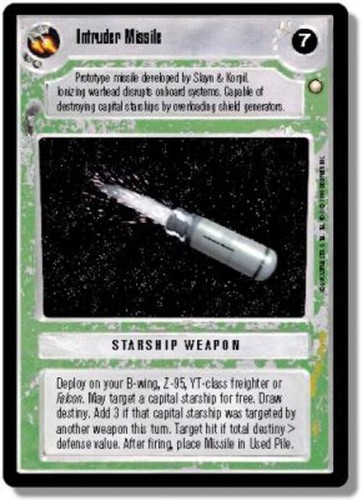 Intruder missile star - star, wars