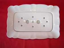 Ancien plat à asperges blanc