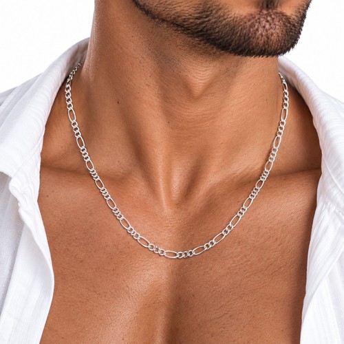 Chaîne figaro homme argent - chaîne,
