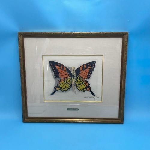 Gravure louis icart papillon - gravure,