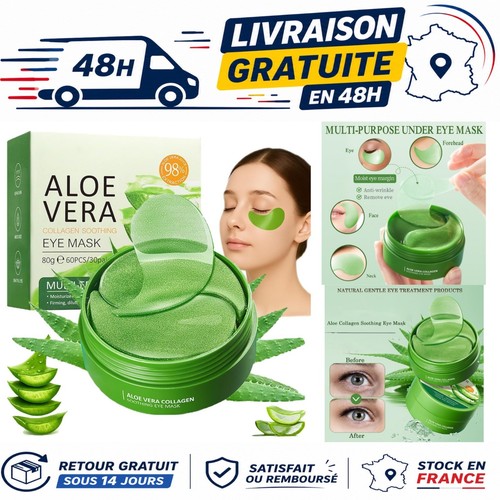 Patchs yeux collagène aloe - 60,