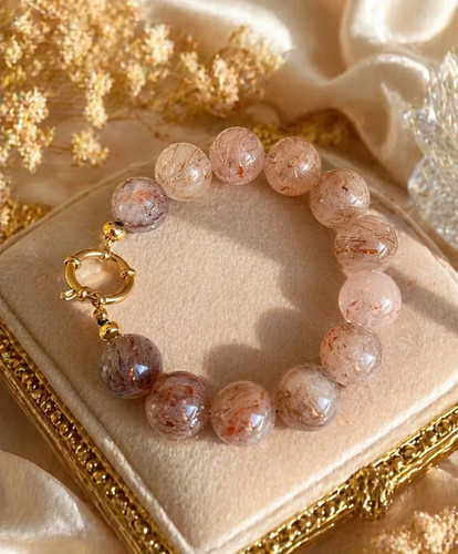 Bracelet grosses perles pierre