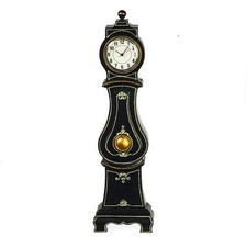 Maison de Poupées Noir Ancien Mora Travail Horloge JBM Miniature Meuble Hall 1 :