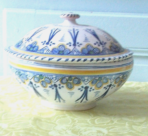 Soupiere faience decors - soupiere,