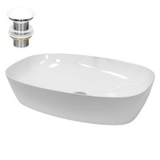Lavabo céramique blanc sans