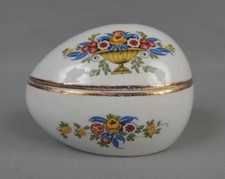 boite bonbonnière en porcelaine de Limoges forme oeuf / egg porcelain box