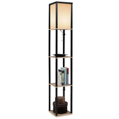 Lampadaire industriel bois - industriel,