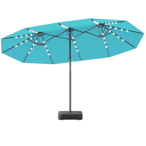 Parasol double avec éclairage