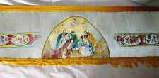 ALTAR FRONT ANTEPENDIUM PAINTED BIRTH OF JESUS 20th vintage painted altar