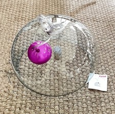 Vtg Kartell FL/Y-Orig. Sz 52 cm-Transparent Soap Bubble Dome-Fuchsia Ceiling Cap