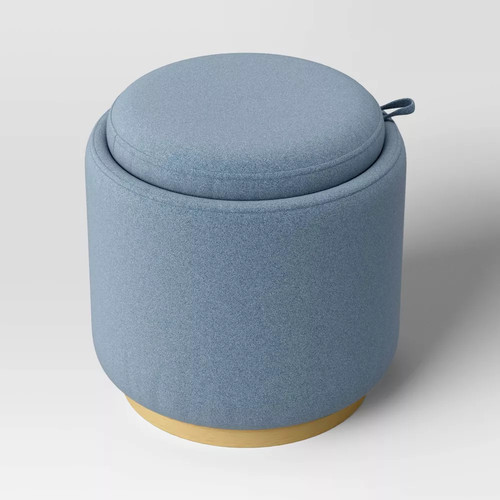 Round upholstered storage - round,