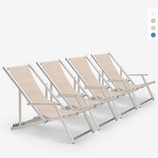 4 chaises de plage pliantes