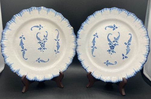 Paire assiettes faïence - d’assiettes,