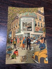 CARTE POSTALE 15X10 TINTIN HOMMAGE A HERGE PARODIQUE HARRY EDWOOD CINEMA LUXOR