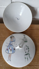 RETRO ROSENTHAL PORCELAIN LIDDED BOWL THE LOVERS RAYMOND PEYNET ESCAPING BIRD