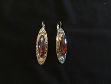 Boucles d’oreilles argent avec pierre Tarata