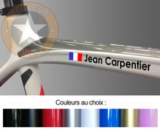 2 x CUSTOM NAME BIKE MOUNTAIN BIKE FRAME HELMET RACING STICKER STICKER VL001