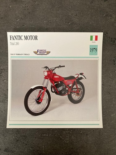 Carte fiche moto collection - moto,